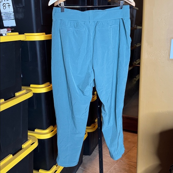 CALIA by Carrie Underwood Teal Self-Belt Ankle Pants Size Large - Picture 7 of 8
